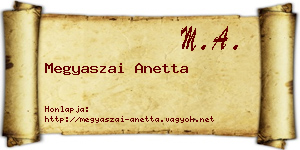 Megyaszai Anetta névjegykártya